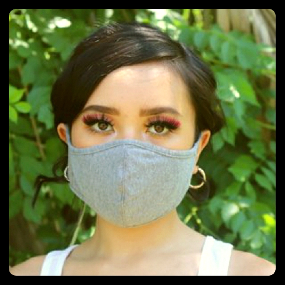 1 gray 58% Cotton Mask